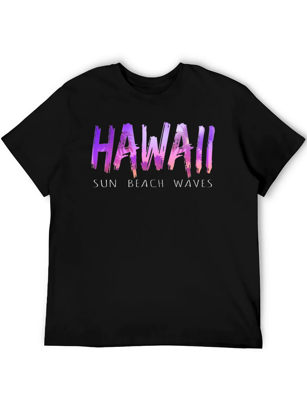 Hawaii Sun Beach Waves Graphic T-Shirt