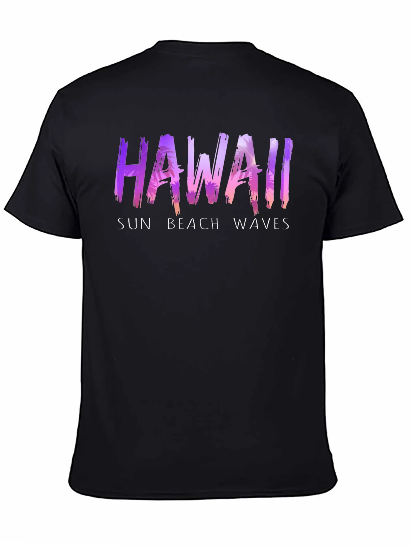 Hawaii Sun Beach Waves Graphic T-Shirt