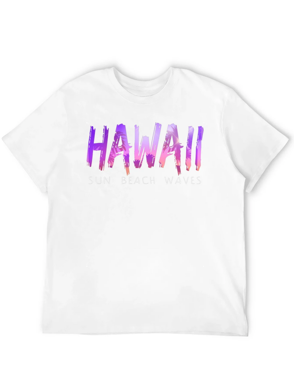 Hawaii Sun Beach Waves Graphic T-Shirt