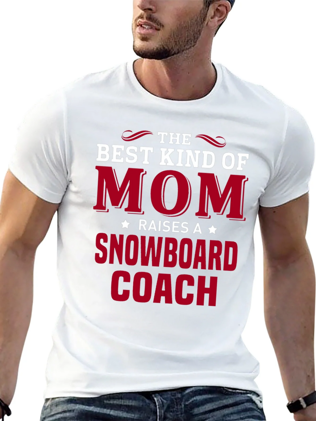 Best Mom Raises a Snowboard Coach T-Shirt