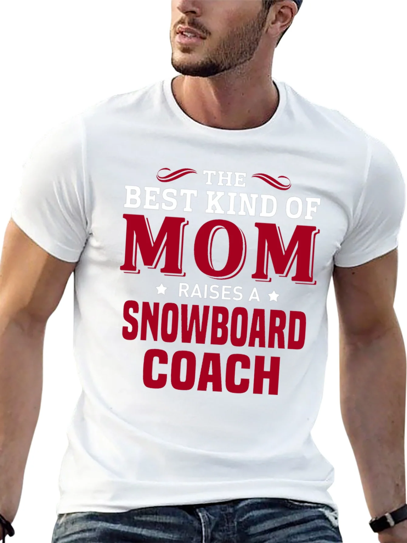 Best Mom Raises a Snowboard Coach T-Shirt