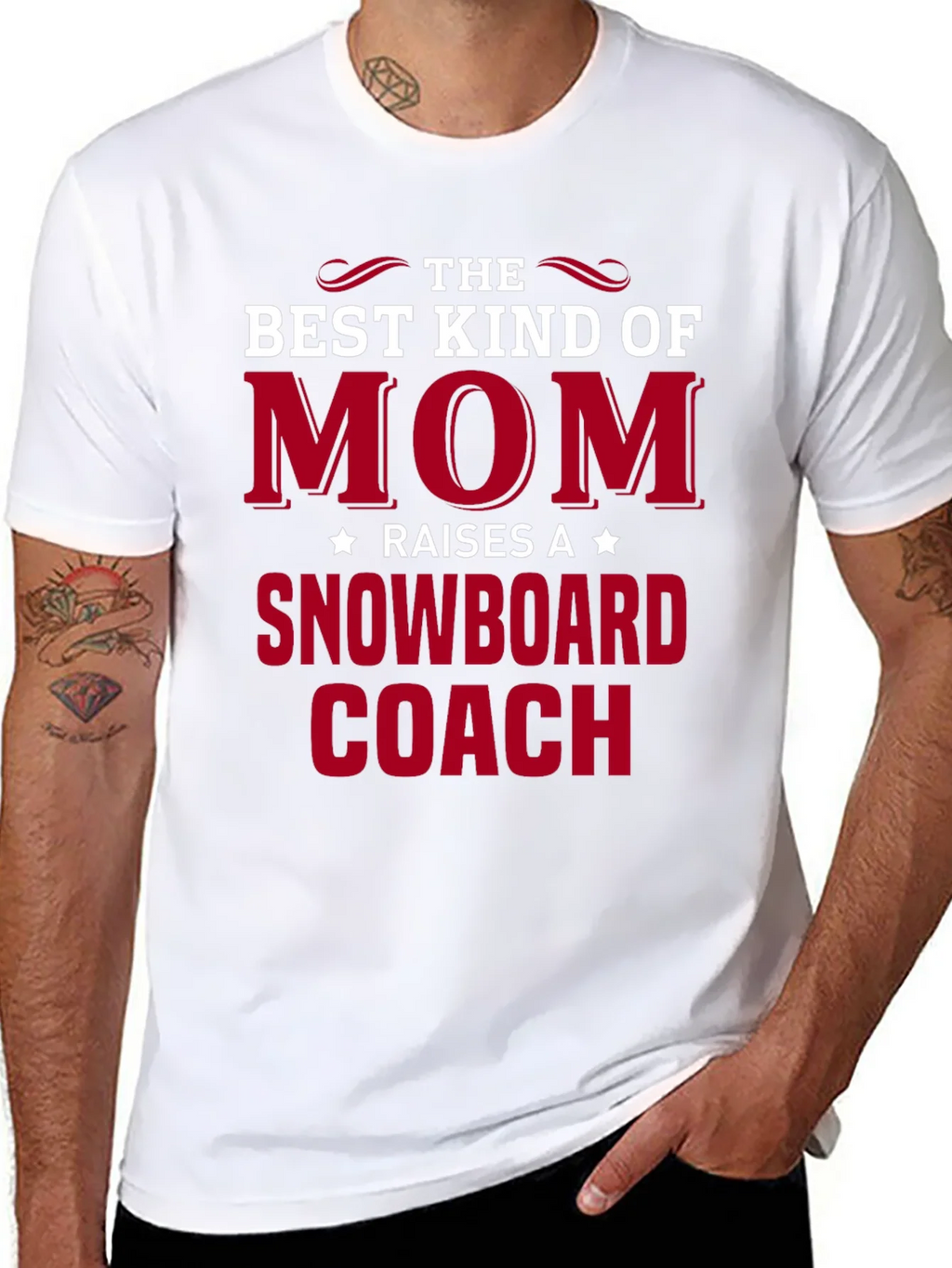 Best Mom Raises a Snowboard Coach T-Shirt