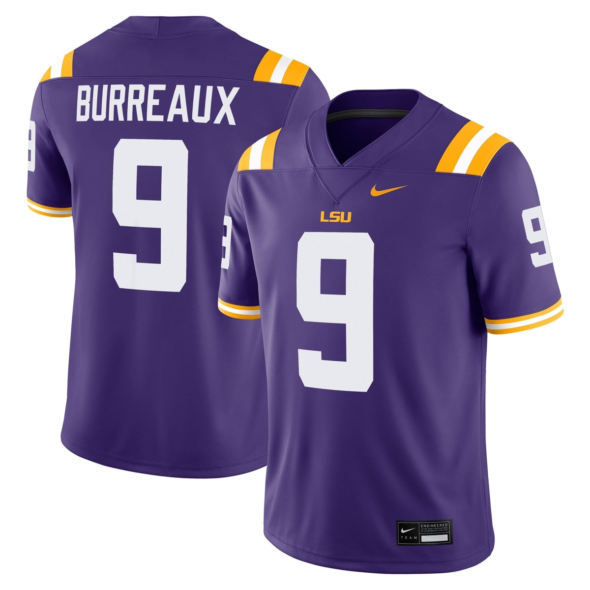 Joe Burreaux LSU Tigers Alumni Jersey - Purple