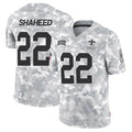 NO.Saints #22 Rashid Shaheed Player Arctic Camo Salute to Service Limited Football Jerseys