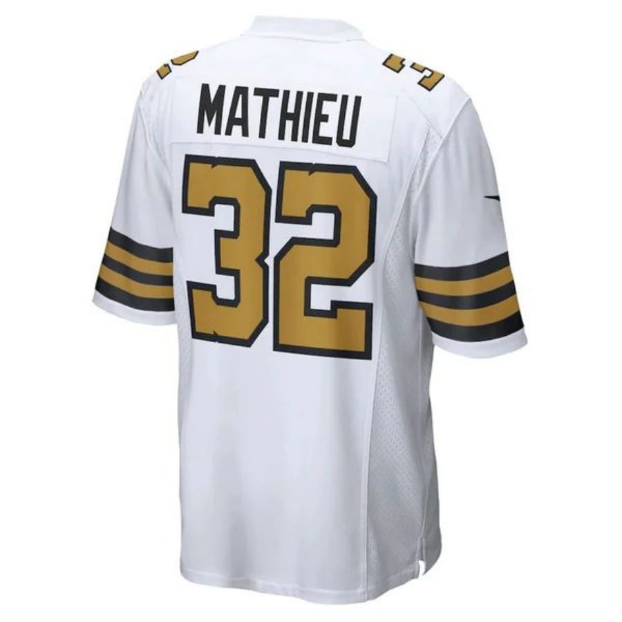 #32 Tyrann Mathieu Player NO.Saints White Game Football Jerseys
