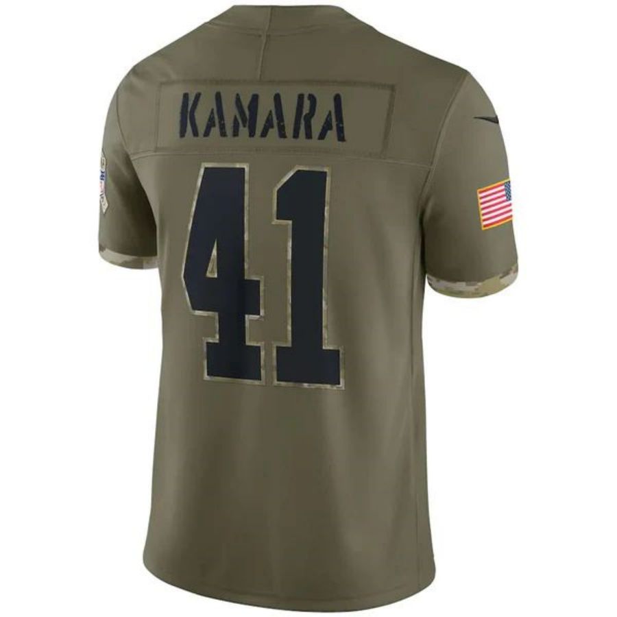 #41 Alvin Kamara Player NO.Saints Olive Salute To Service Limited Football Jerseys