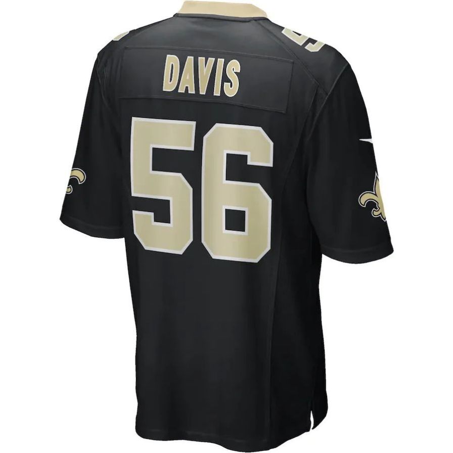 #56 Demario Davis Player NO.Saints Black Game Football Jerseys