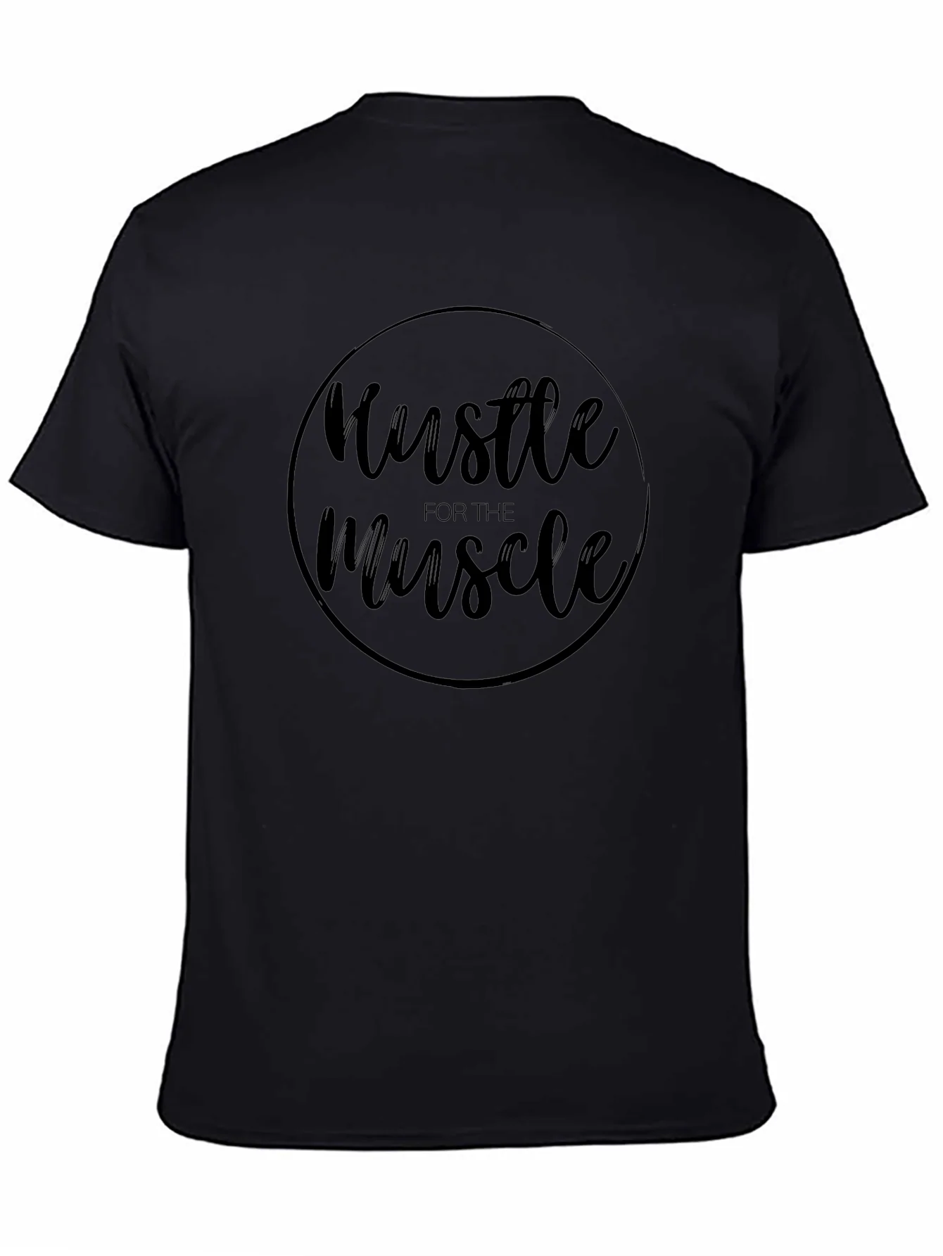 Hustle for the Muscle Black Graphic Tee