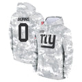 NY.Giants #0 Brian Burns Player Arctic Camo Salute to Service Hoodies Football Jerseys