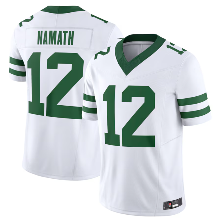 #12 Joe Namath Player NY.Jets White Vapor F.U.S.E. Limited Football Jerseys