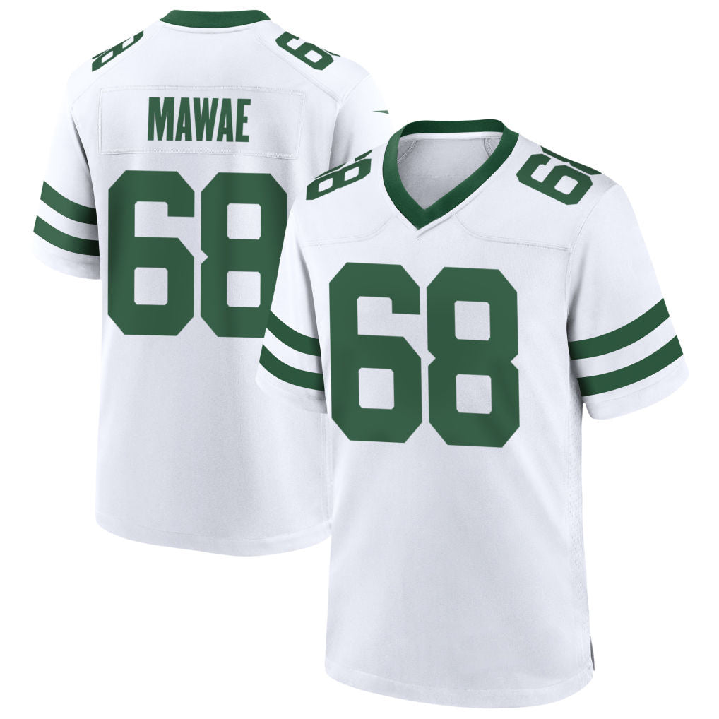 NY.Jets #68 Kevin Mawae Player White Home Game Football Jerseys