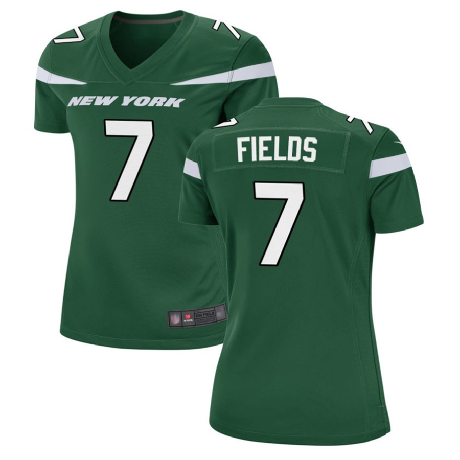 NY.Jets #7 Justin Fields Player Green Replica Game Football Jerseys