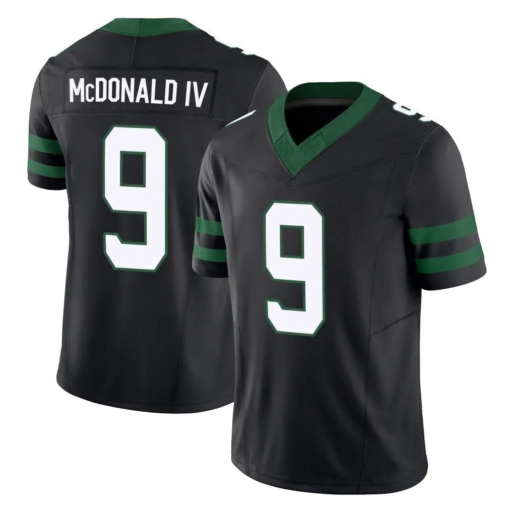 NY.Jets #9 Will McDonald IV Player Black Vapor F.U.S.E. Limited Football Jerseys