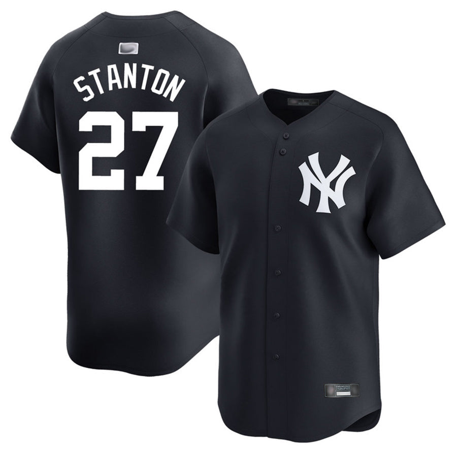NY.Yankees #27 Giancarlo Stanton Black Home Limited Baseball Jerseys