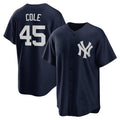 NY.Yankees #45 Gerrit Cole Player Navy Replica Baseball Jerseys
