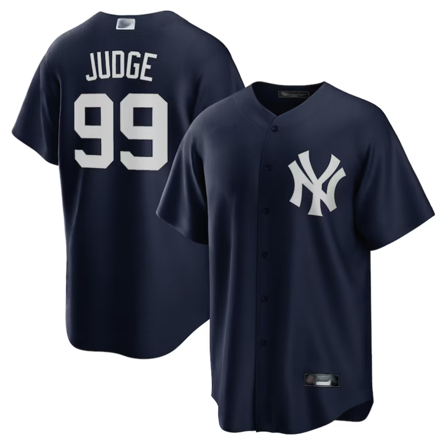 NY.Yankees #99 Aaron Judge Player Navy Big & Tall Replica Baseball Jerseys