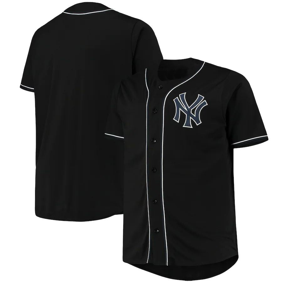 NY.Yankees Blank Player Black Fashion Baseball Jerseys