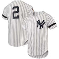 NY.Yankees #2  Cooperstown Collection 1996 Authentic Player Jersey - White Stitches Baseball Jerseys