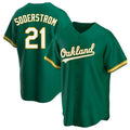 Athletics #21 Tyler Soderstrom Player Green Home Replica Baseball Jerseys