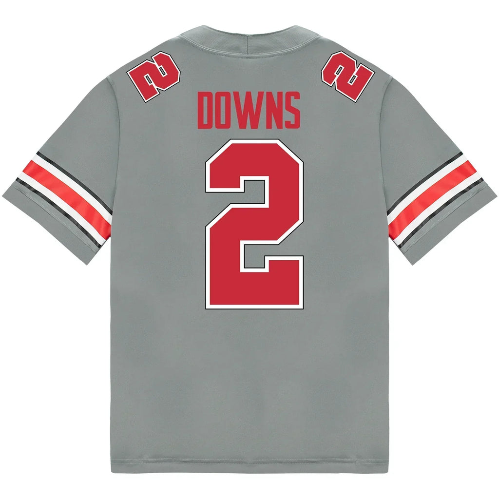 Caleb Downs Ohio State Buckeyes Jersey – Grey