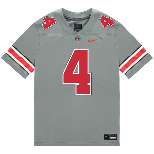 Jeremiah Smith Ohio State Buckeyes Jersey – Grey