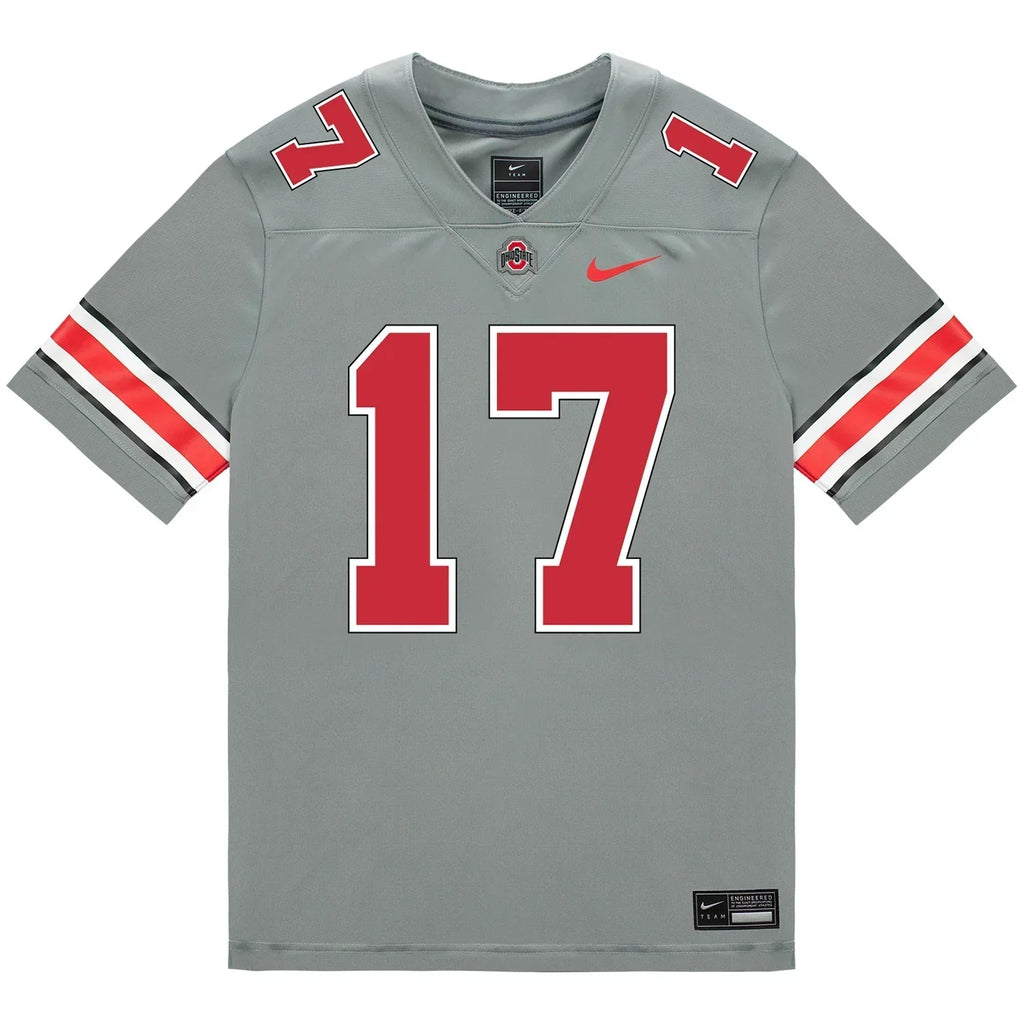 Carnell Tate Ohio State Buckeyes Jersey – Grey
