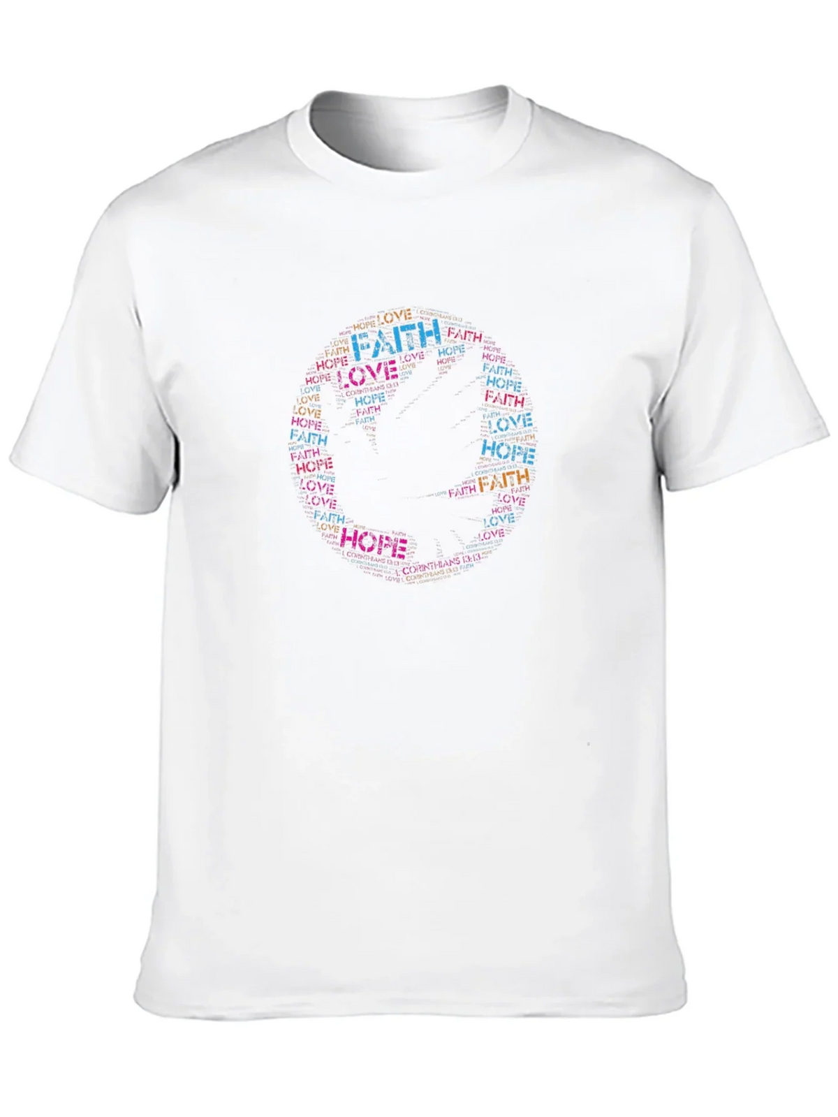 Faith Hope Love Word Art T-Shirt