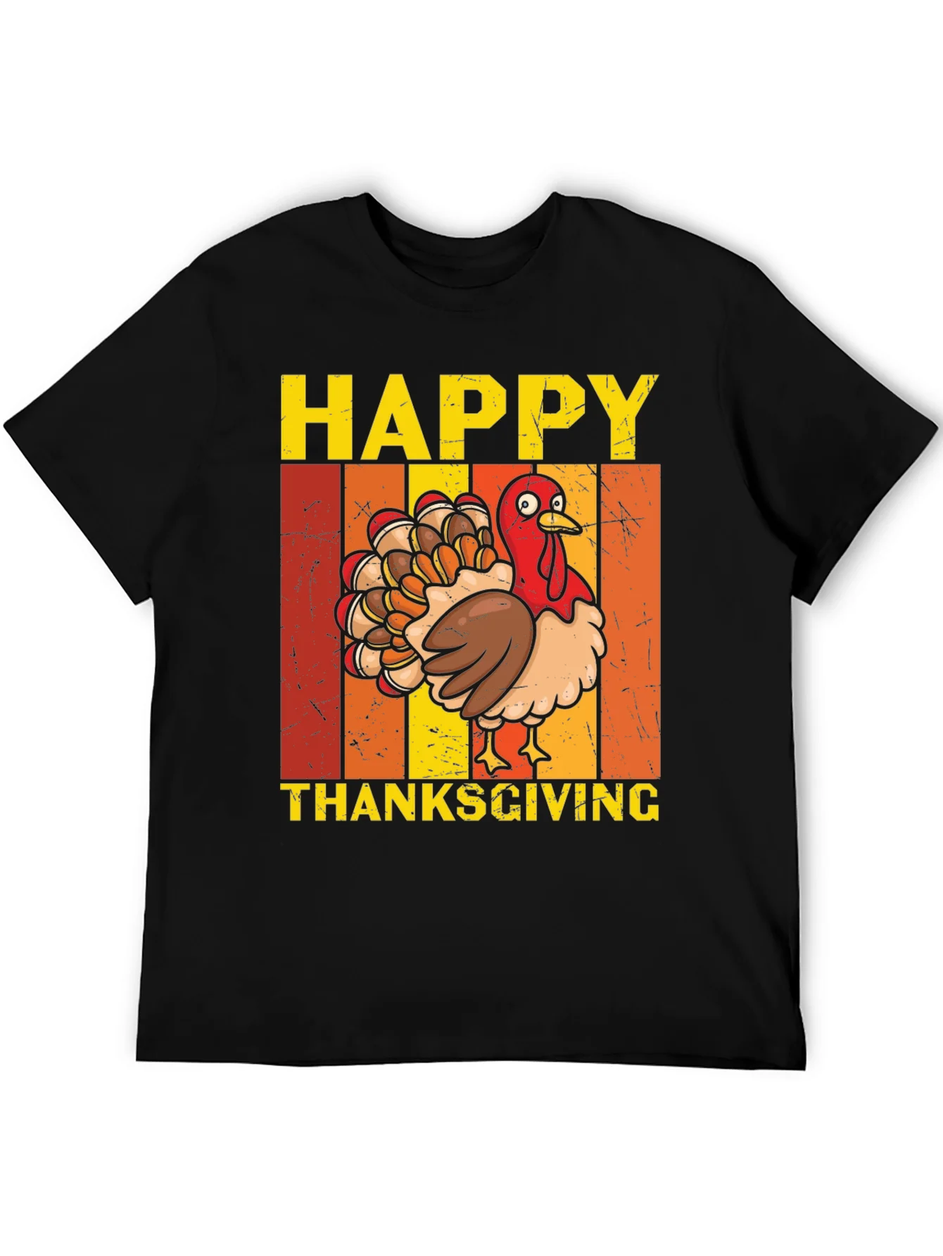 Happy Thanksgiving Turkey Graphic T-Shirt