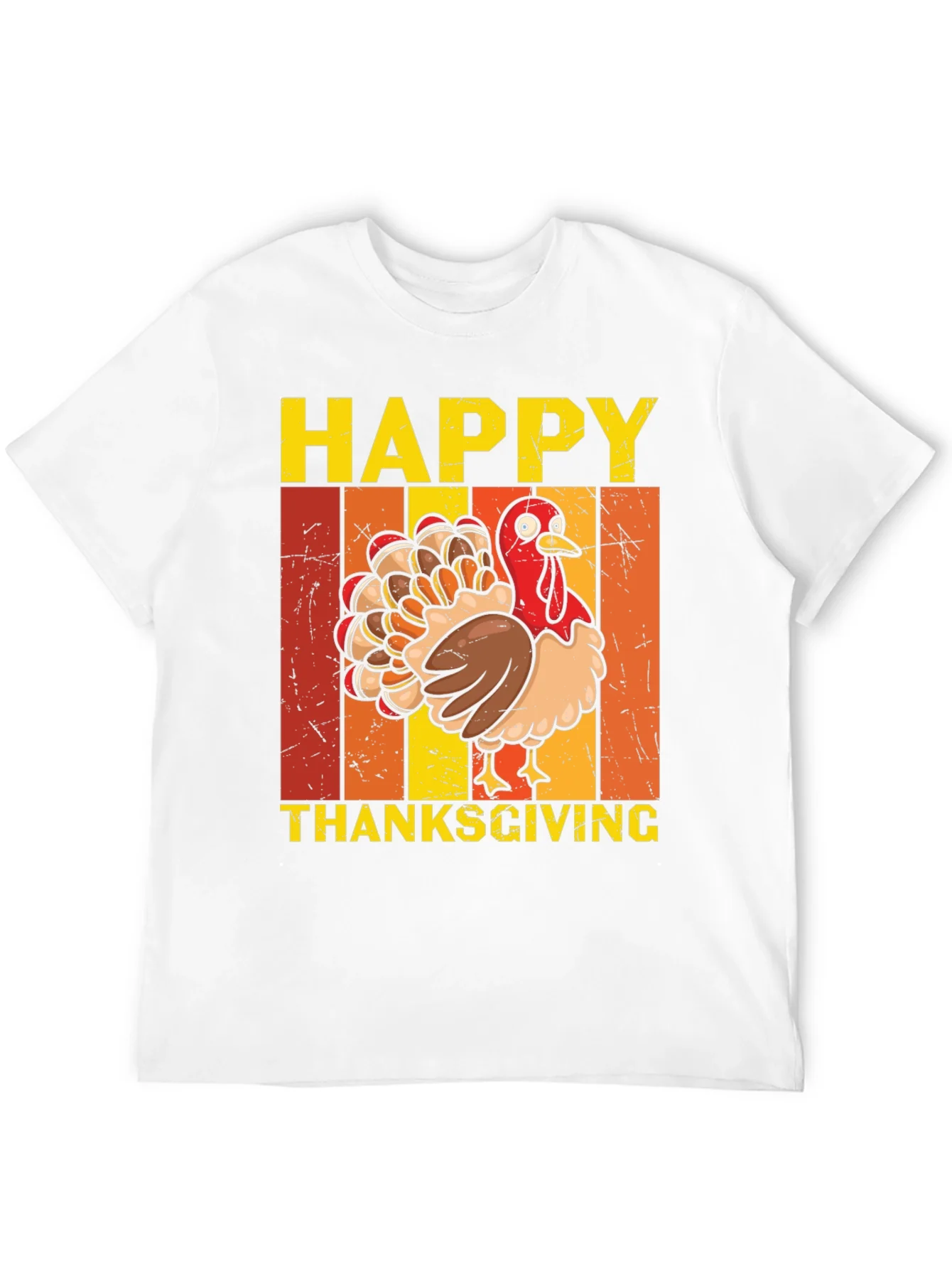 Happy Thanksgiving Turkey Graphic T-Shirt