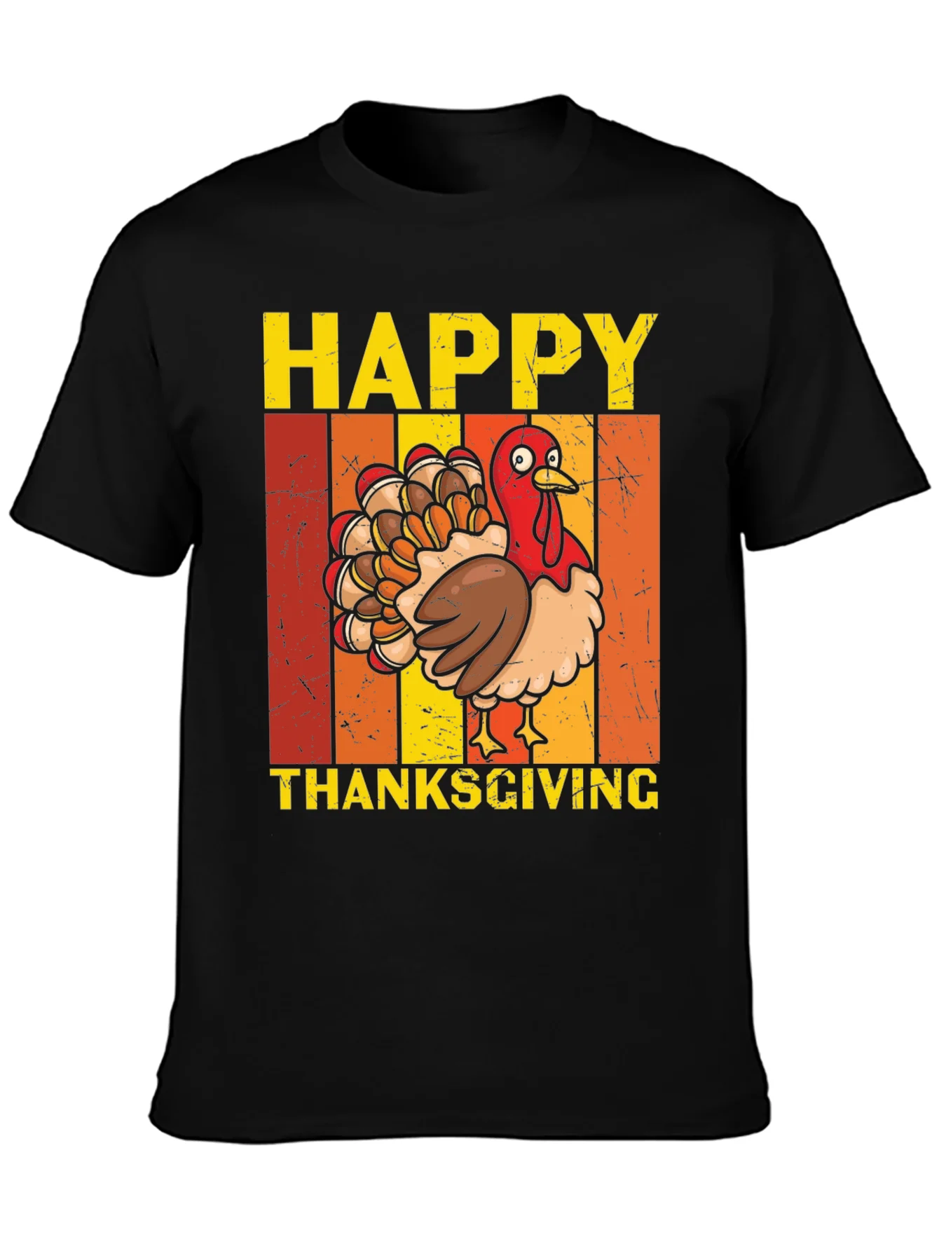 Happy Thanksgiving Turkey Graphic T-Shirt