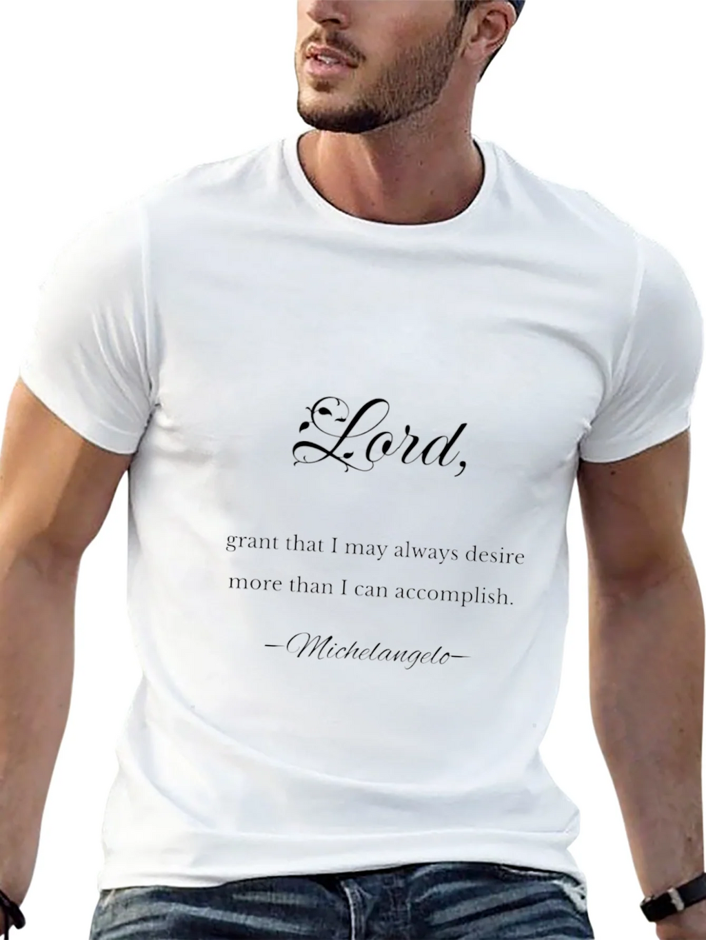 Lord Michelangelo Quote Black T-Shirt