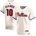 P.Phillies #10 J.T. Realmuto Player Ivory Limited Baseball Jerseys