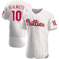 P.Phillies #10 J.T. Realmuto White Home Limited Elite Baseball Jerseys