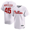 P.Phillies #45 Zack Wheeler Player White Home Limited Baseball Jerseys