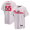 P.Phillies #55 Ranger Surez Player White Home Replica Baseball Jerseys