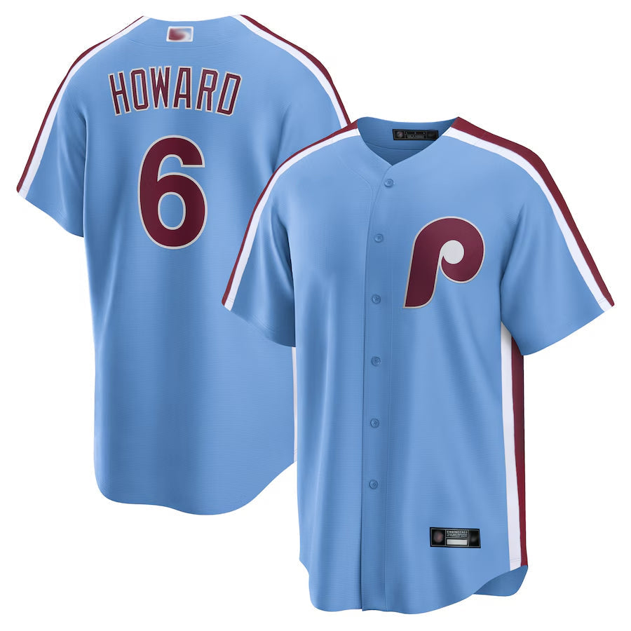 P.Phillies #6 Ryan Howard Player Light Blue Replica Home Baseball Jerseys