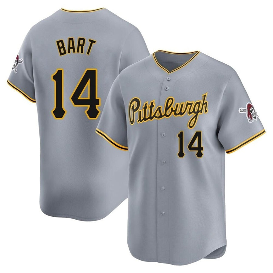 P.Pirates #14 Joey Bart Player Grey Limited Baseball Jerseys