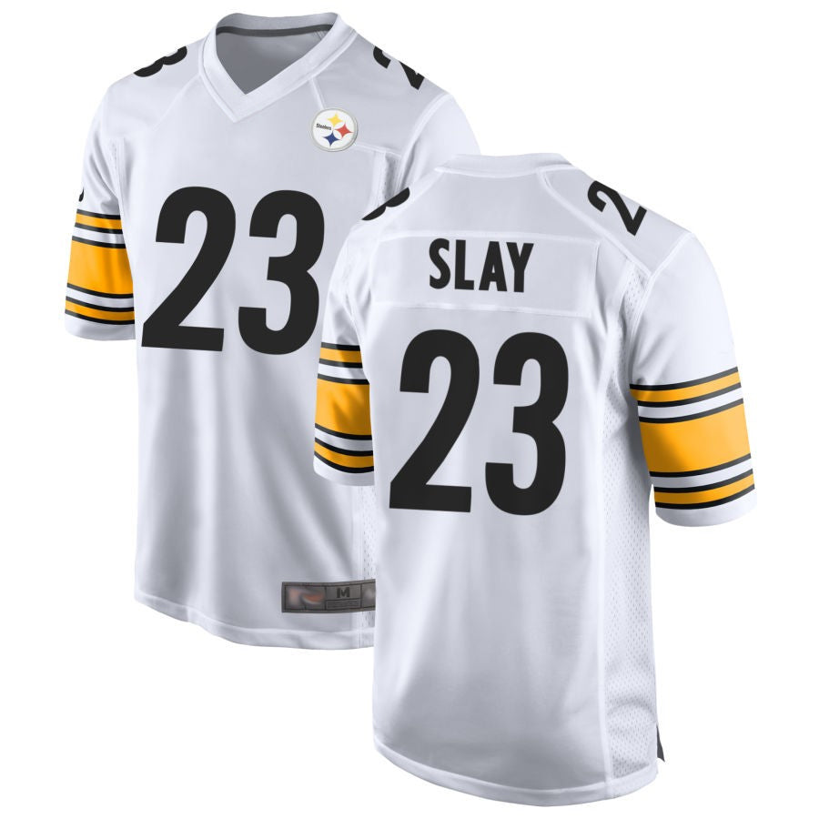 P.Steelers #23 Darius Slay Player White Home Game Football Jerseys