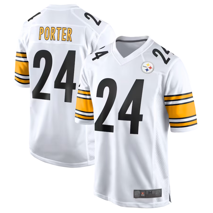 P.Steelers #24 Joey Porter Jr. Player White Game Football Jerseys