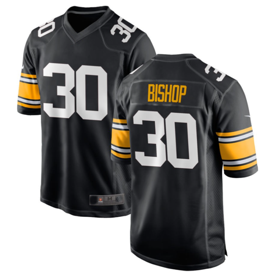 P.Steelers #30 Jaylen Warren Player Black Game Football Jerseys