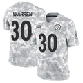 P.Steelers #30 Jaylen Warren Player Arctic Camo Salute to Service Limited Football Jerseys
