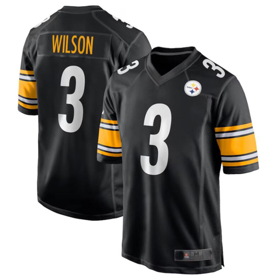 #3 Russell Wilson Player P.Steelers Black Game Football Jerseys