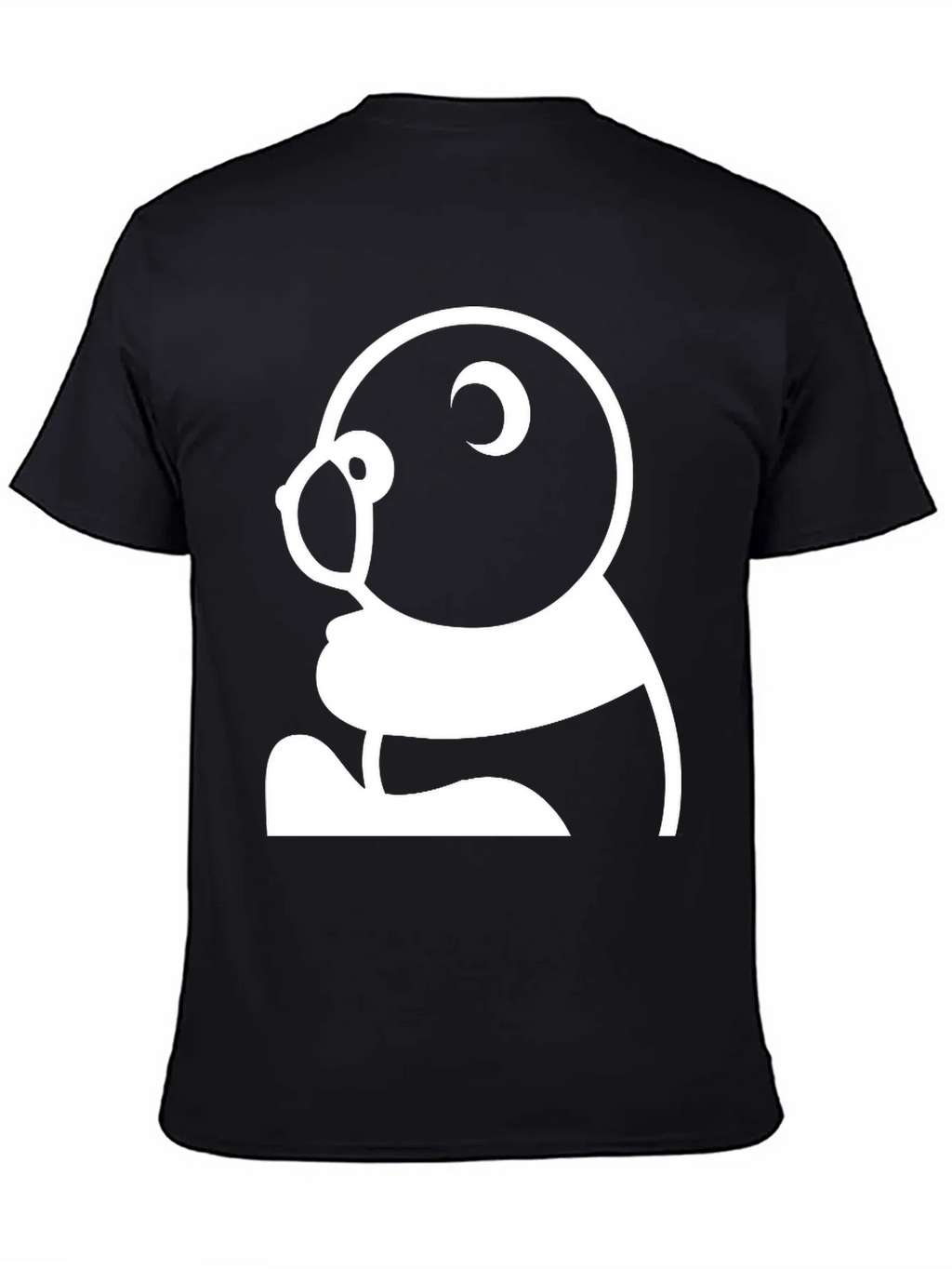 Black T-Shirt with Panda Graphic