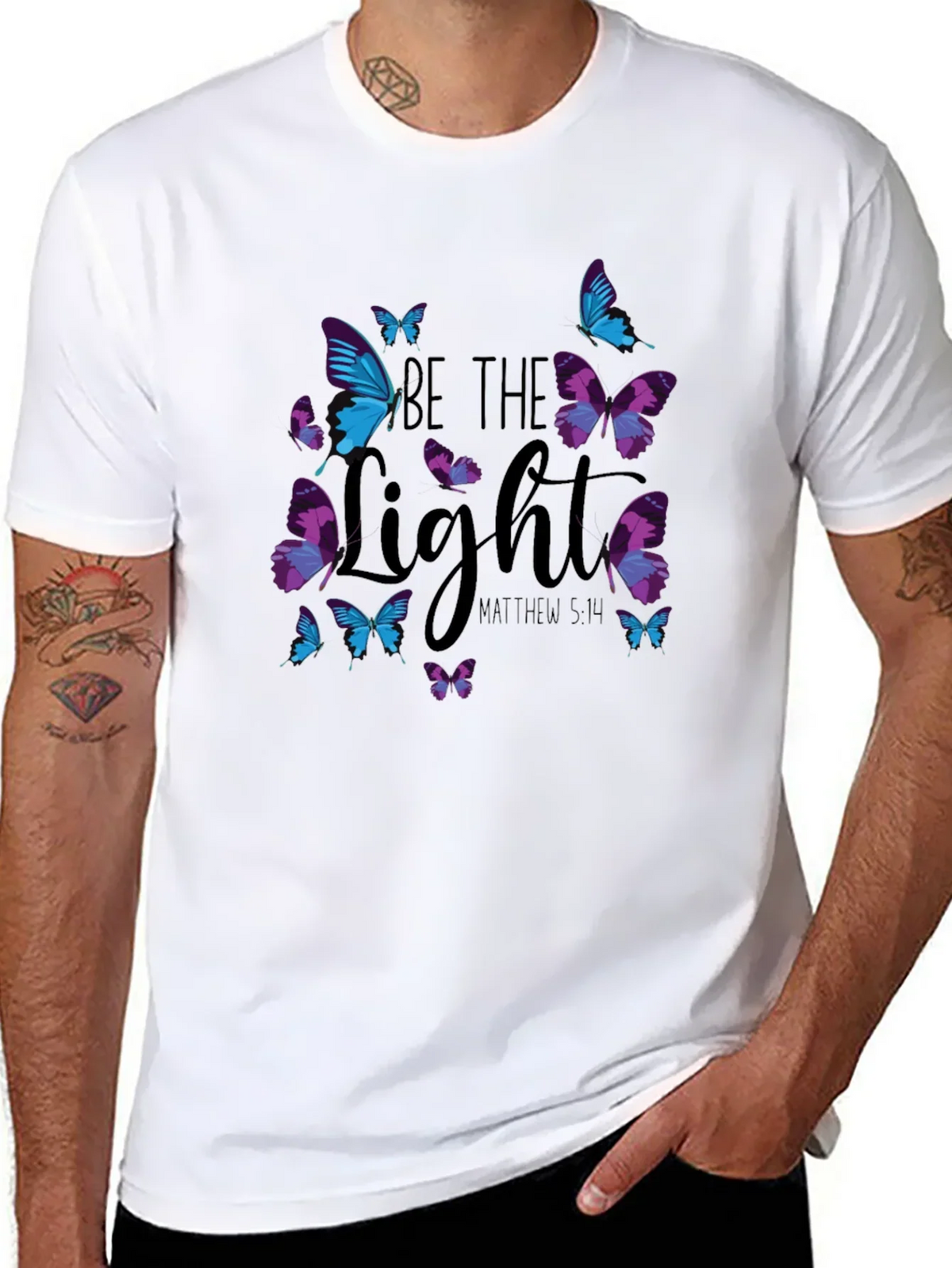 Be the Light Butterfly Graphic Tee
