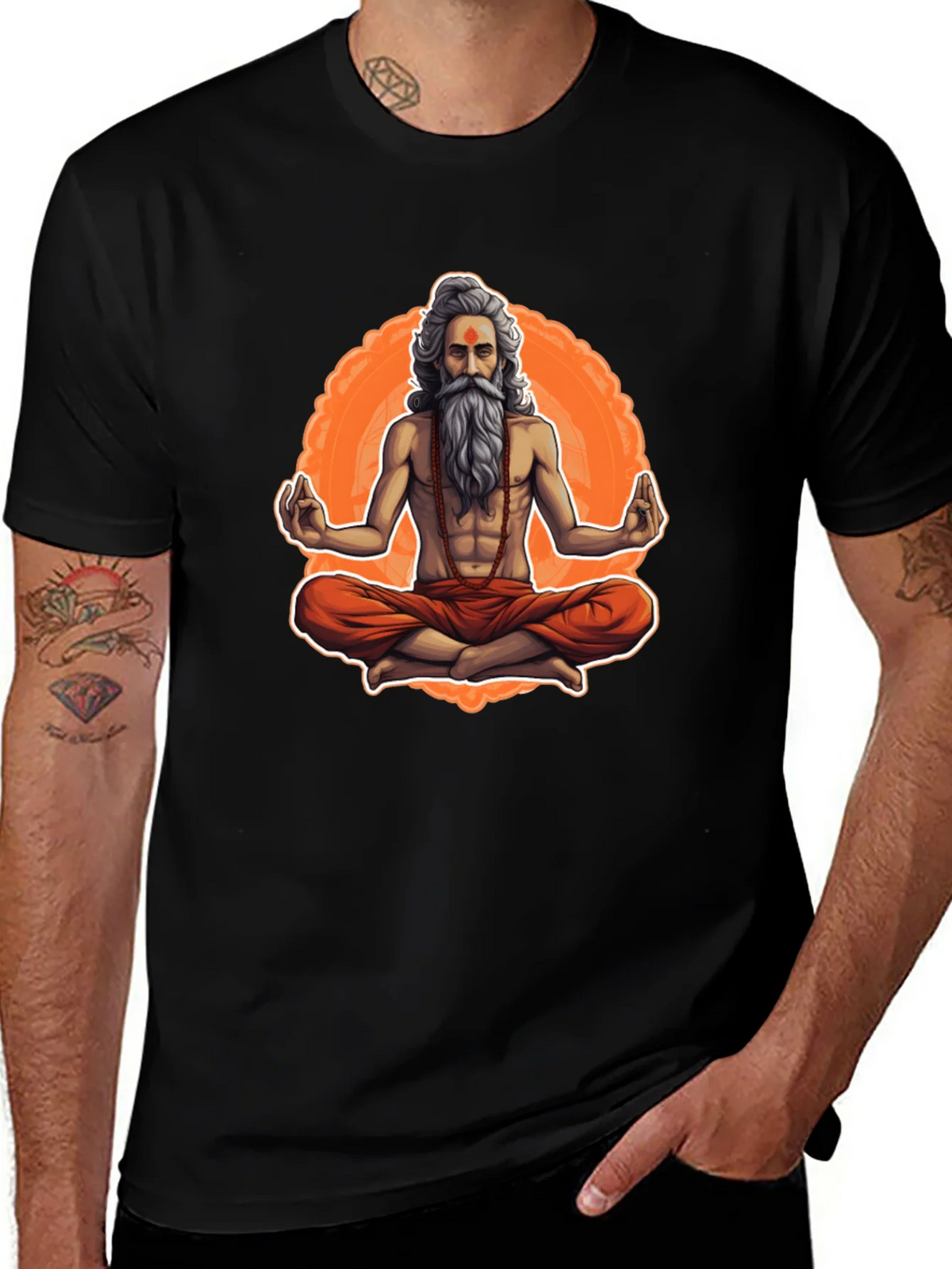 Meditating Yogi Graphic Tee - Spiritual Vibe
