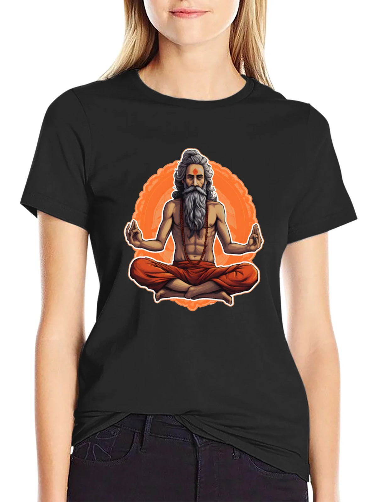 Meditating Yogi Graphic Tee - Spiritual Vibe