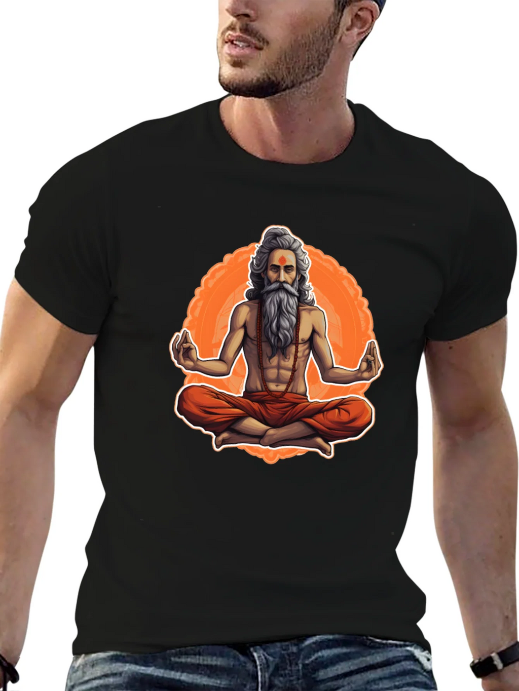 Meditating Yogi Graphic Tee - Spiritual Vibe