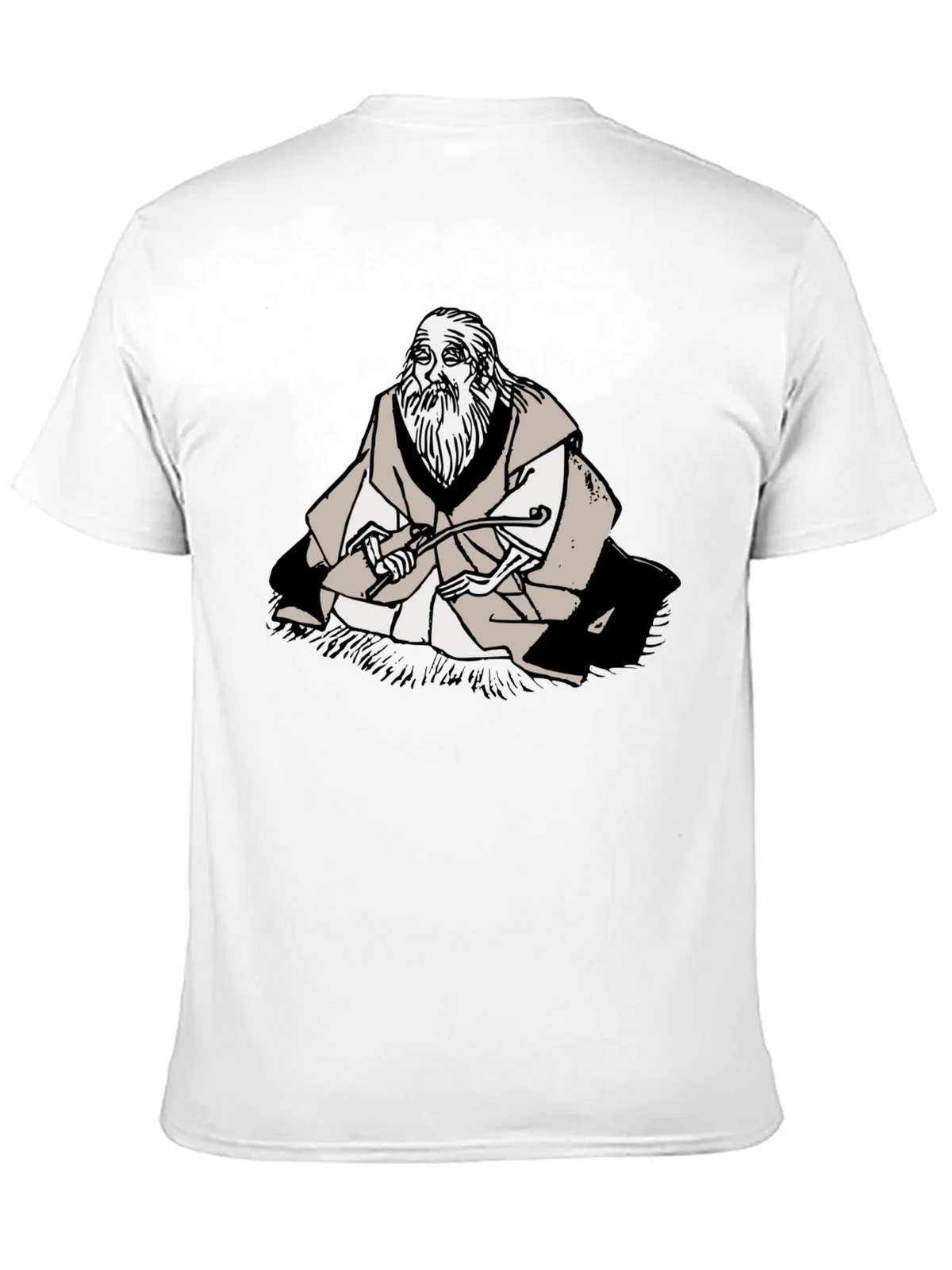 Wise Old Man Graphic Tee - Unique Black T-Shirt
