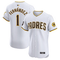 S.Diego Padres #1 Tony Fern��������ndez Player White Home Elite Baseball Jerseys