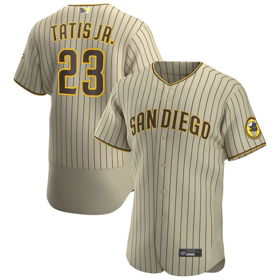 S.Diego Padres #23 Fernando Tat����as Jr. Player Tan-Brown Home Limited Baseball Jerseys